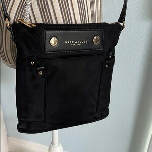 🛑 1 hour sale. Marc Jacobs, Black Crossbody Bag with Gold Accents